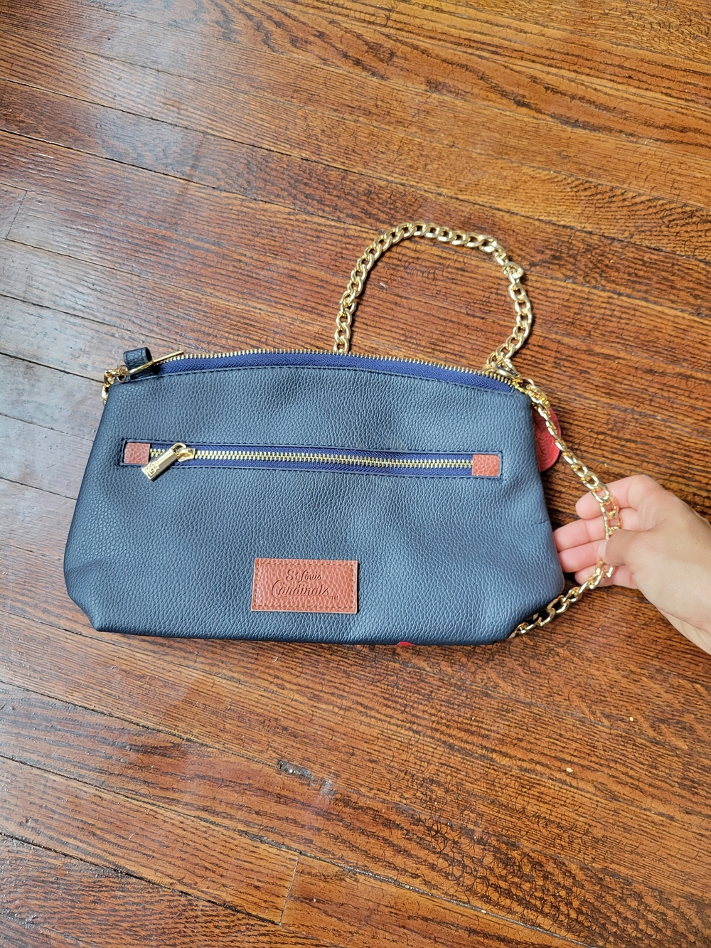 St. Louis Cardinals Purse Tote Bag Blue Navy Mother's Faux Leather SGA 2022 - Picture 9 of 16